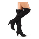 Botas Suede Bucaneras Taco 8,5 Cms. Elasticadas Imp. Usa