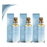 Kit 3 Perfumes Femininos Elegance Light Blue 15ml - Amakha Paris - Promoção