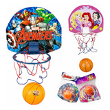Brinquedo Kit Basquete Tabela + Bola Super Heróis Disney