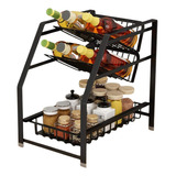 Organizador Rack Especiero De Cocina Botellas 3 Niveles