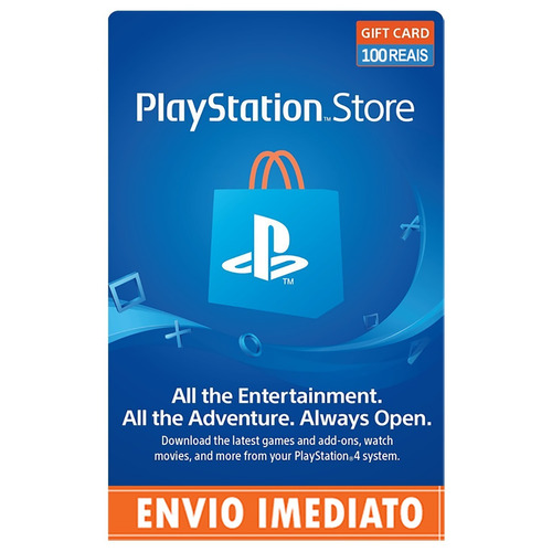 Cartão Playstation Store Brasil 100 Reais Psn Br Brasileira