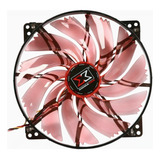 Cooler Ventilador 20cm 200mm Rojo C/ Leds Blancos Xigmatek