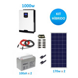 Kit Solar Fotovoltaico 1000w Híbrido Base