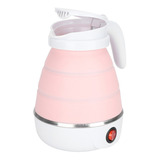 Hervidor Eléctrico Portátil De Silicona Plegable, 600 Ml, 220 V, Color Rosa