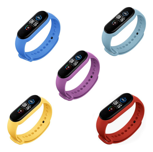 5 Manillas Pulseras De Repuesto Xiaomi Mi Band 5/6/7 