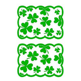 6 X 2 Pçs St Patricks Day Decoração Placemats Ornamentos