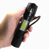 Linterna Táctica Led Recargable Usb Zoom Con Luz Lateral