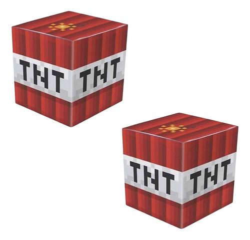 8 Caixas Cubo Lembrancinha Festa Mini Pixels Minecraft 