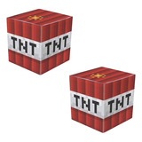 8 Caixas Cubo Lembrancinha Festa Mini Pixels Minecraft 