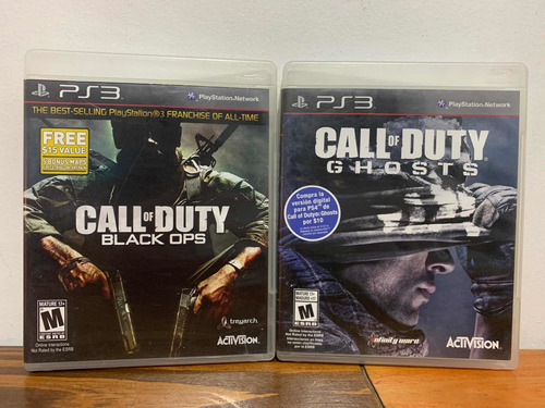 Cod Call Of Duty Black Ops + Ghost Ps3  Fisico Usado 