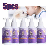 5x Spray De Escova De Dentes Pet Clean Para Cães E Gatos Par