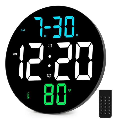 Reloj De Pared Digital Grande, Reloj Digital Grande De 9 Pul