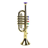 Trompete De Plástico Com 3 Teclas Coloridas Para Musical