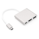 Adaptador Hub 4k Usb C Usb 3.0 Hdmi Compatible Pc Mac 3 En 1