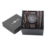 Set Para Hombre, Reloj, Tipo Militar, Cartera, Estuche