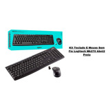 Combo Teclado E Mouse Sem Fio Logitech Mk270 Preto