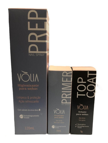 Kit Volia Prep + Primer + Top Coat A Sua Escolha