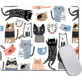 Mouse Pad Amcove Cats, Divertida Ratonera Con Gat