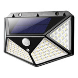 Luminária Solar 100 Led Com Sensor De Presença A Prova Dágua