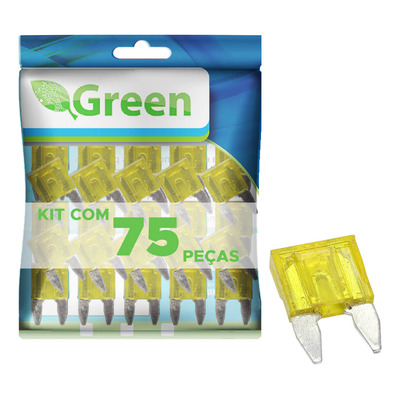 75 X Fusível Automotivo Lâmina Mini Kit Com 75 Peças 20amp
