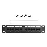 Parche De Datos De Red Ethernet Cat6 Rj45 De 12 Puertos Utp