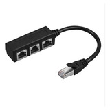 Divisor De Red Ethernet Lan / Extensor Rj45 1 A 3 Puertos