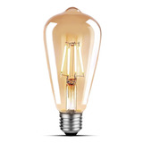 Lampara Pera Led Vintage Deco 5w Filamento Golden E27 Ambar