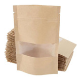 Embalagem Saco Zip Lock Kraft C Visor Stand Up 9x14x3 Cm 50u