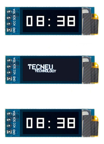 3 Piezas De Ssd1306 Pantalla Lcd Oled I2c 0.91 128x32 