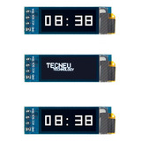 3 Piezas De Ssd1306 Pantalla Lcd Oled I2c 0.91 128x32 