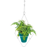 Soporte Rombo De Maceta Plantas Colgante 48cms Altox13cm Dia