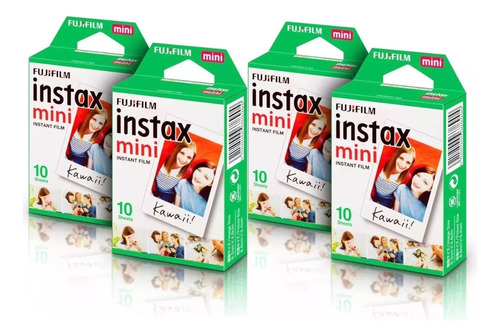 Papel Filme Para Instax Mini 7, 9, 11, 12 - Pack 40 Fotos