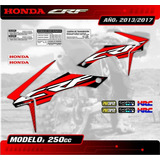 Kit Calcos-gráfica Honda Crf 250/450r-2013/17 P/plast Negros