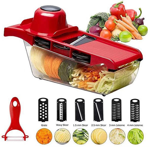 Cortador Rallador De Frutas Picador Verduras Manual Cocina