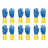 Guantes De Látex Reforzados Para Limpieza 6 Piezas Truper