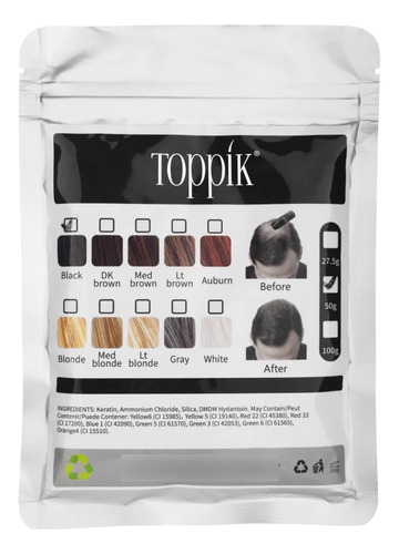 Fibras Capilares Toppik 50 Gr 