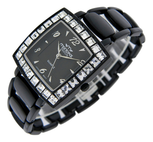 Reloj Montreal Mujer Ml894 Metal Esmaltado Apliques Strass