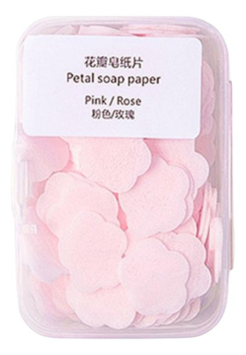 Hojas De Jabón Papel Desechable Portátil Rosa Rosa