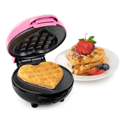 Waflera Mini Eléctrica Nostalgia Corazón Rosa Antiadherente,mini waffle maker,waflera corazon,mini waflera,mini waflera electrica,mini waffles maquina,waffles,waflera electrica,mini waflera redondos | Meses sin interés