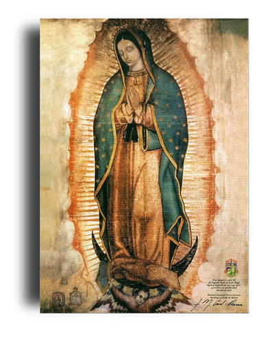 Cuadro Decorativo Canvas Virgen Guadalupe Señora 25x30 Fiel
