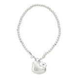 Pulsera Hello Kitty Cat Plata Ley 925 Silver Bracelet Regalo