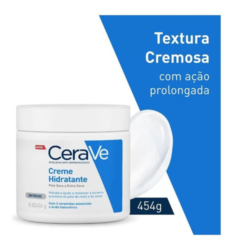Cerave Creme Hidratante Pele Seca A Extra Seca 454g