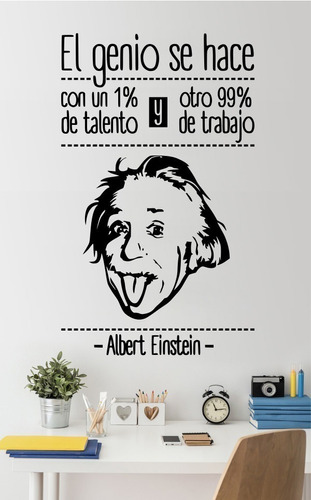 Viniles Decorativos Pared Frases Albert Einstein El Genio Se