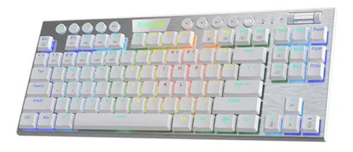 Teclado Gamer Redragon Horus Tkl K622 Rgb Switch Rojo Blanco