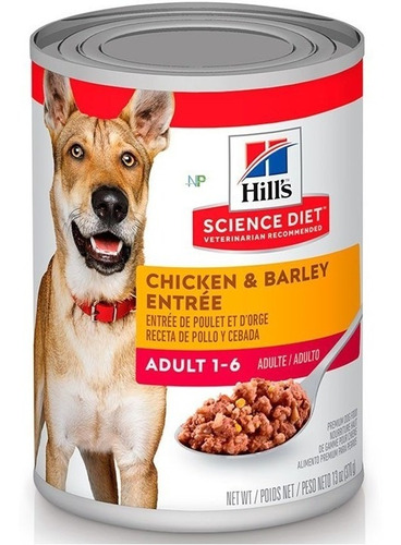 Lata Alimento Humedo Perro Adulto Hills Pollo 370gr. Np