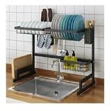 Moderno Secaplatos Acero 65cm Cocina Escurridor Negro Amplio