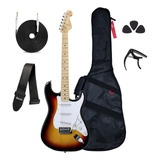 Guitarra Sx Stratocaster Sem1 Sunburst Profissional Com Capa