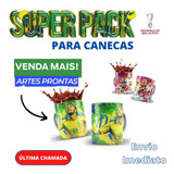 Pack Arte Caneca Copa Do Mundo 2022 - Sublimação - Novidade