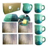 Set Desayuno Taza Cerámica Regalo Artesanal Caja Kit Kvjp046