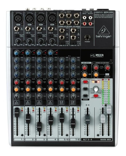 Behringer Mezcladora 12 Canales 2/2 Buses, Con Usb 1204usb